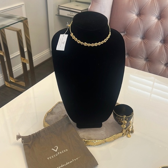 NWT Handcrafted Brass necklace.  Garland ADJUSTABLE NECKLACE - Picture 5 of 17